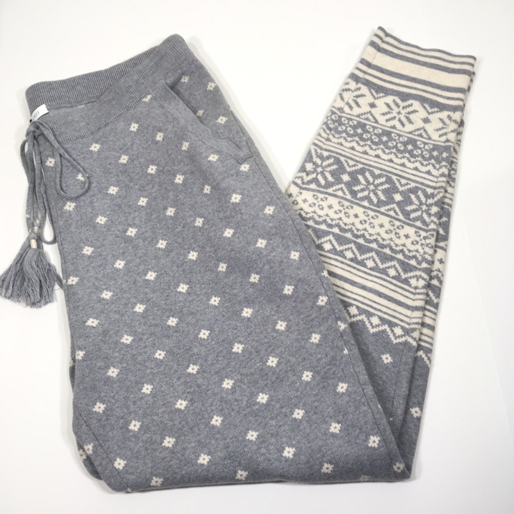 VS FAIR ISLE CASHMERE THICK KNIT JOGGER PANTS